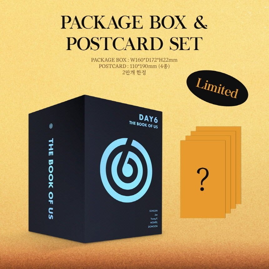 DAY6 - The Book of Us : Package Box + Set de cartes postales
